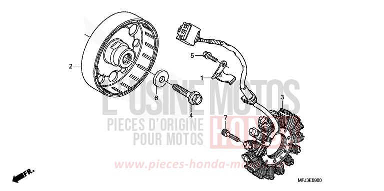 GENERATOR von CBR600RR ABS GRAPHITE BLACK (NHB01) von 2010